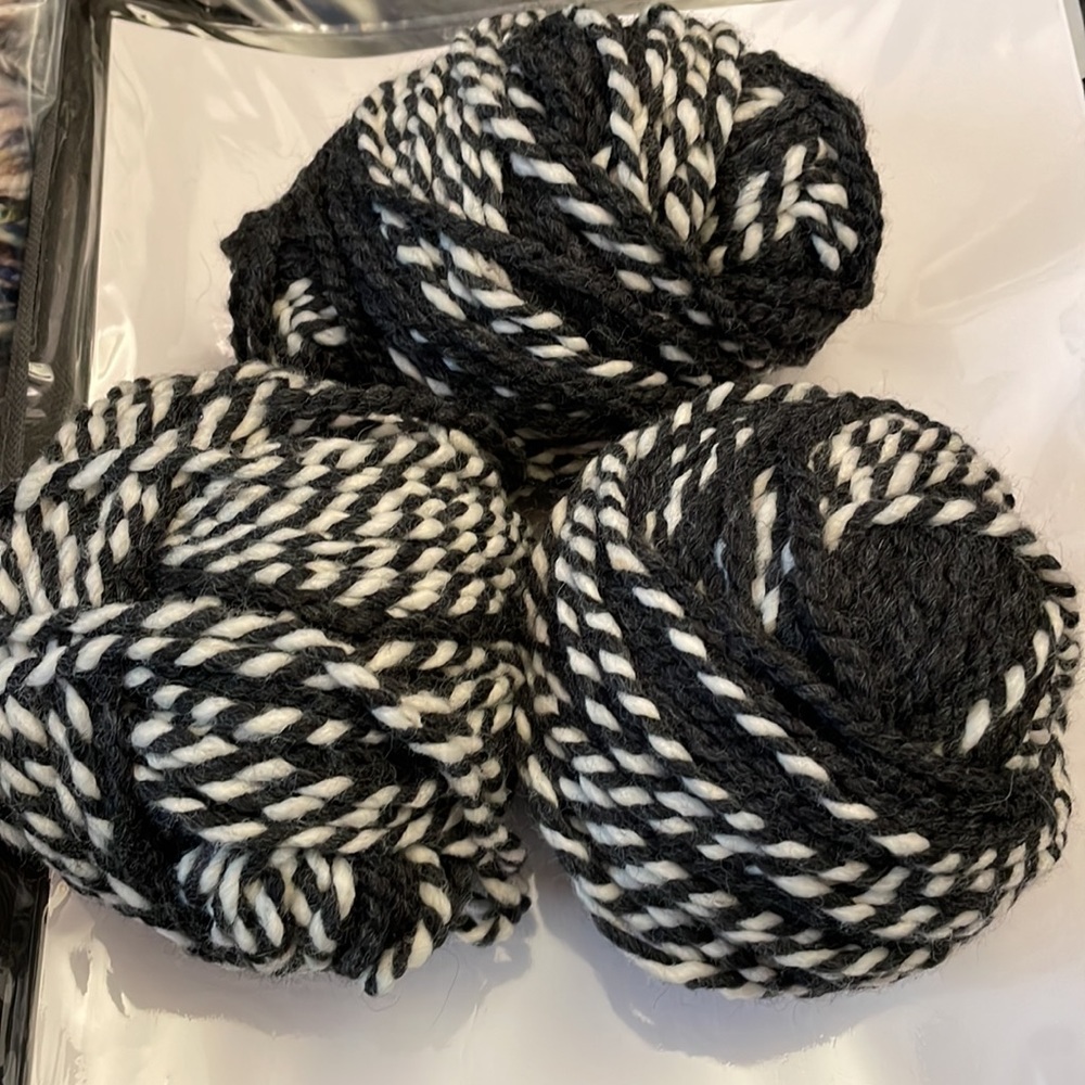 Lion Brand Wool Ease Thick & Quick Stripes wool blend self-striping yarn